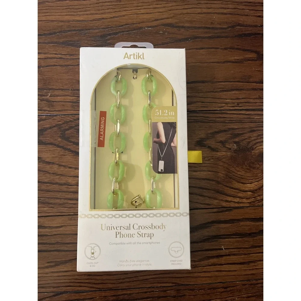 Artikl Universal Crossbody Phone Strap Lime Green Gold Chain Crossbody 51.2